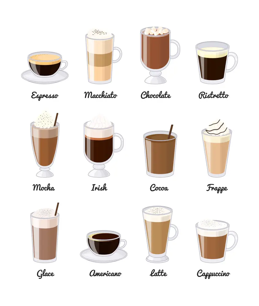 different-coffee-drinks-isolated-on-white